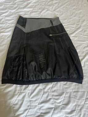 Black & Gray Women's Patchwork Skirt